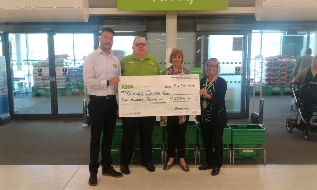 Thanks to Asda Ferring for their support Sussex Cancer Fund