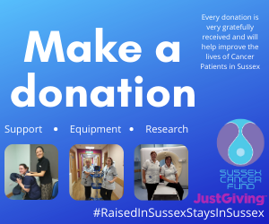 a graphic made by the Sussex Cancer Fund to guide people on how to donate to charity
