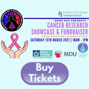Brighton & Sussex Medical School Cancer Research Showcase & Fundraiser – 13th March 2021